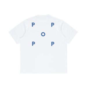 Pop Trading Company Camiseta Pop Logo T-Shirt White/Dutch Blue